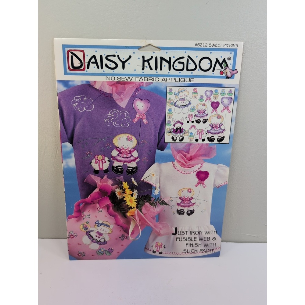 Vtg Daisy Kingdom No Sew Fabric Appliqué #6212 Sweet pickins